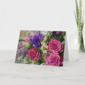 Mooie Bloemen Boeket Art Bloemen Note Kaart (Voorkant)