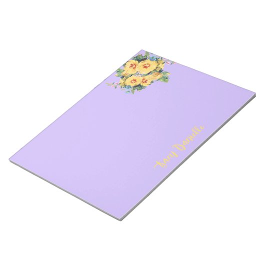 Mooie Bloemen Boeket Custom Notitieblok (Schuin)