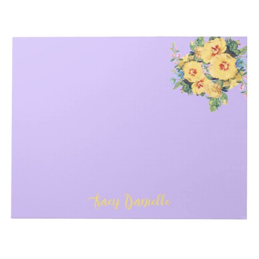 Mooie Bloemen Boeket Custom Notitieblok (Voorkant)