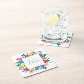 Mooie bloemen botanische Waterverf schilderen Kartonnen Onderzetters (Insitu)