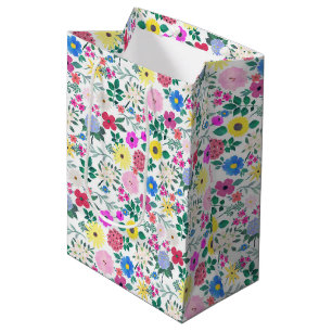 Mooie bloemen botanische Waterverf schilderen Medium Cadeauzakje