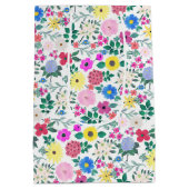 Mooie bloemen botanische Waterverf schilderen Medium Cadeauzakje (Achterkant)