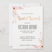 Mooie Bloemen Bruids Brunch Uitnodiging (Voorkant)