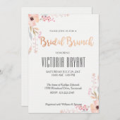 Mooie Bloemen Bruids Brunch Uitnodiging (Voorkant / Achterkant)