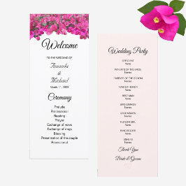 Mooie bloemen bruiloft programma