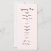 Mooie bloemen bruiloft programma (Achterkant)