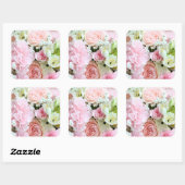 Mooie Bloemen Bruiloft Sticker & Enveliope Seal (Vel)