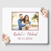 Mooie bloemen bruiloftsfoto gastenboek (Voorkant)