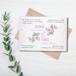 Mooie bloemen bruiloftsinvitaties  kaart