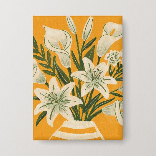 Mooie Bloemen Button (Voorkant)