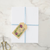 Mooie bloemen cadeaulabel (Met Touw)
