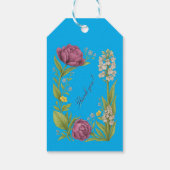 Mooie bloemen cadeaulabel (Achterkant)