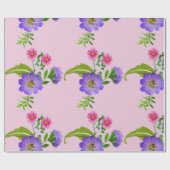 Mooie bloemen cadeaupapier (Vlak)