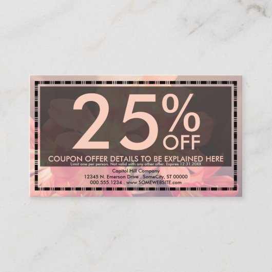 mooie bloemen coupon (Voorkant)