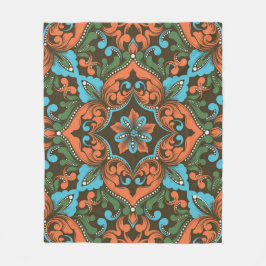 Mooie bloemen Damask naadloos patroon Fleece Deken