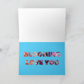 Mooie bloemen dank u kaart (Binnen)