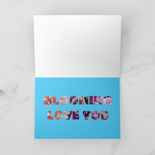 Mooie bloemen dank u kaart (Binnen)