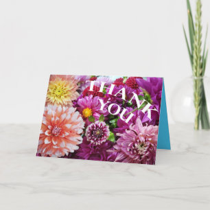 Mooie bloemen dank u kaart