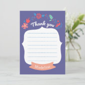 Mooie Bloemen dankt u kaardt Bedankkaart (Staand voorkant)