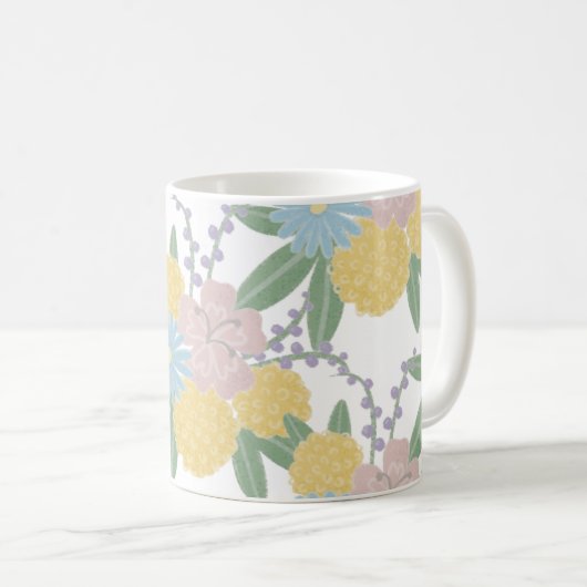 Mooie Bloemen Elegante koffiekop Koffiemok (Voorkant rechts)