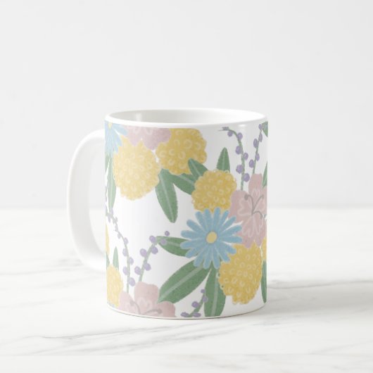 Mooie Bloemen Elegante koffiekop Koffiemok (Voorkant links)