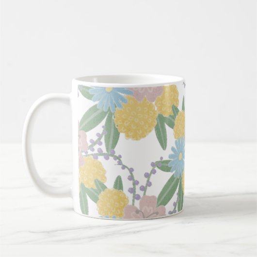 Mooie Bloemen Elegante koffiekop Koffiemok (Links)