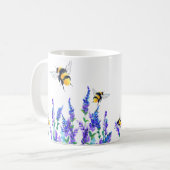 Mooie Bloemen en Bijen Koffie Mok (Voorkant links)
