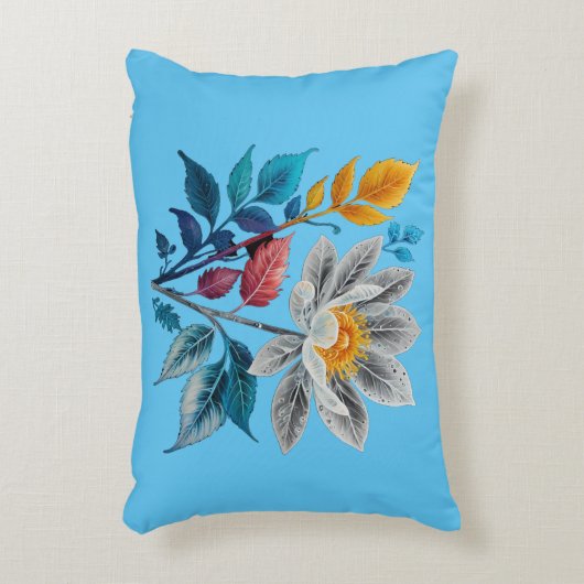 Mooie bloemen en bladeren accent kussen (Voorkant(Verticaal))