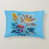 Mooie bloemen en bladeren accent kussen (Achterkant)