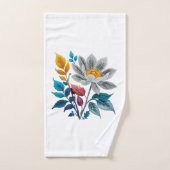 Mooie bloemen en bladeren bad handdoek (Handdoek)