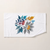 Mooie bloemen en bladeren bad handdoek (Handdoek)