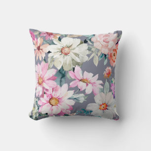 Mooie bloemen en bladeren, geschilderd, bloem, abs kussen