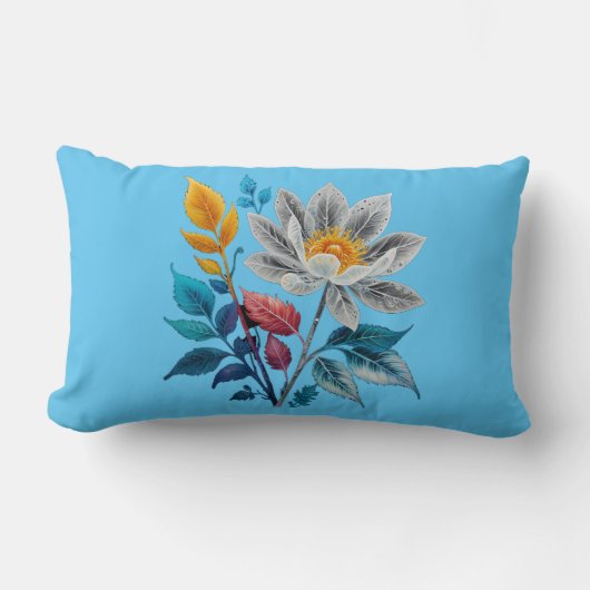 Mooie bloemen en bladeren kussen (Voorkant)