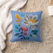 Mooie bloemen en bladeren kussen (Deken)