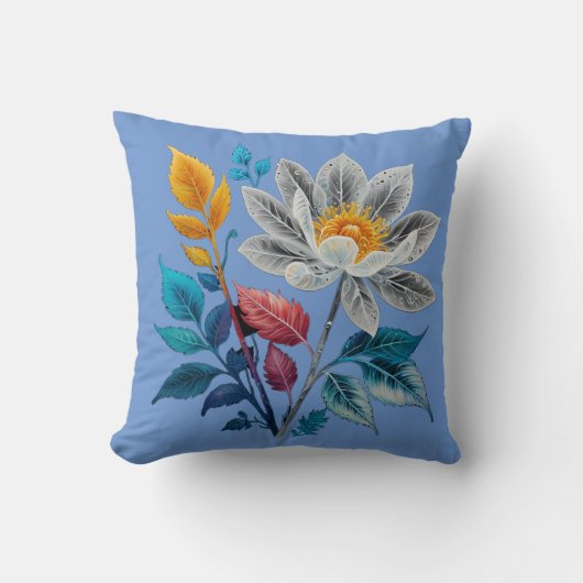 Mooie bloemen en bladeren kussen (Voorkant)