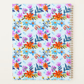 Mooie bloemen en bladeren patroon planner (Achterkant)