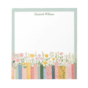 Mooie Bloemen en Boeken Notitieblok