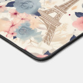 Mooie bloemen en Eiffeltoren Parijs Bureaumat (Hoek)