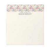 Mooie bloemen en Eiffeltoren Parijs Notitieblok (Voorkant)