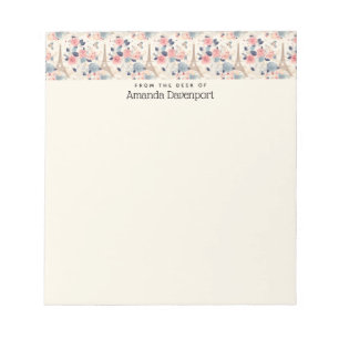 Mooie bloemen en Eiffeltoren Parijs Notitieblok