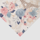 Mooie bloemen en Eiffeltoren Parijs Tissuepapier (Detail)