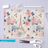 Mooie bloemen en Eiffeltoren Parijs Tissuepapier (Craft)