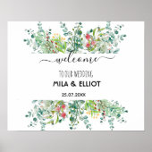 Mooie bloemen en eucalyptus poster (Voorkant)