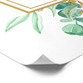 Mooie bloemen en eucalyptusposter poster (Hoek)