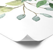 Mooie bloemen en eucalyptusposter poster (Hoek)