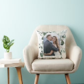 Mooie Bloemen en Groen Fotoboog bruiloft Kussen (Stoel)