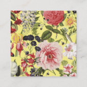 Mooie bloemen en insecten vierkante visitekaartje (Achterkant)
