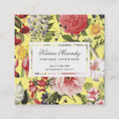 Mooie bloemen en insecten vierkante visitekaartje (Voorkant)