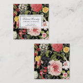 Mooie bloemen en insecten vierkante visitekaartje (Voorkant / Achterkant)