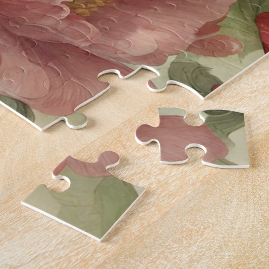 Mooie  bloemen en libellen legpuzzel (Zijkant)